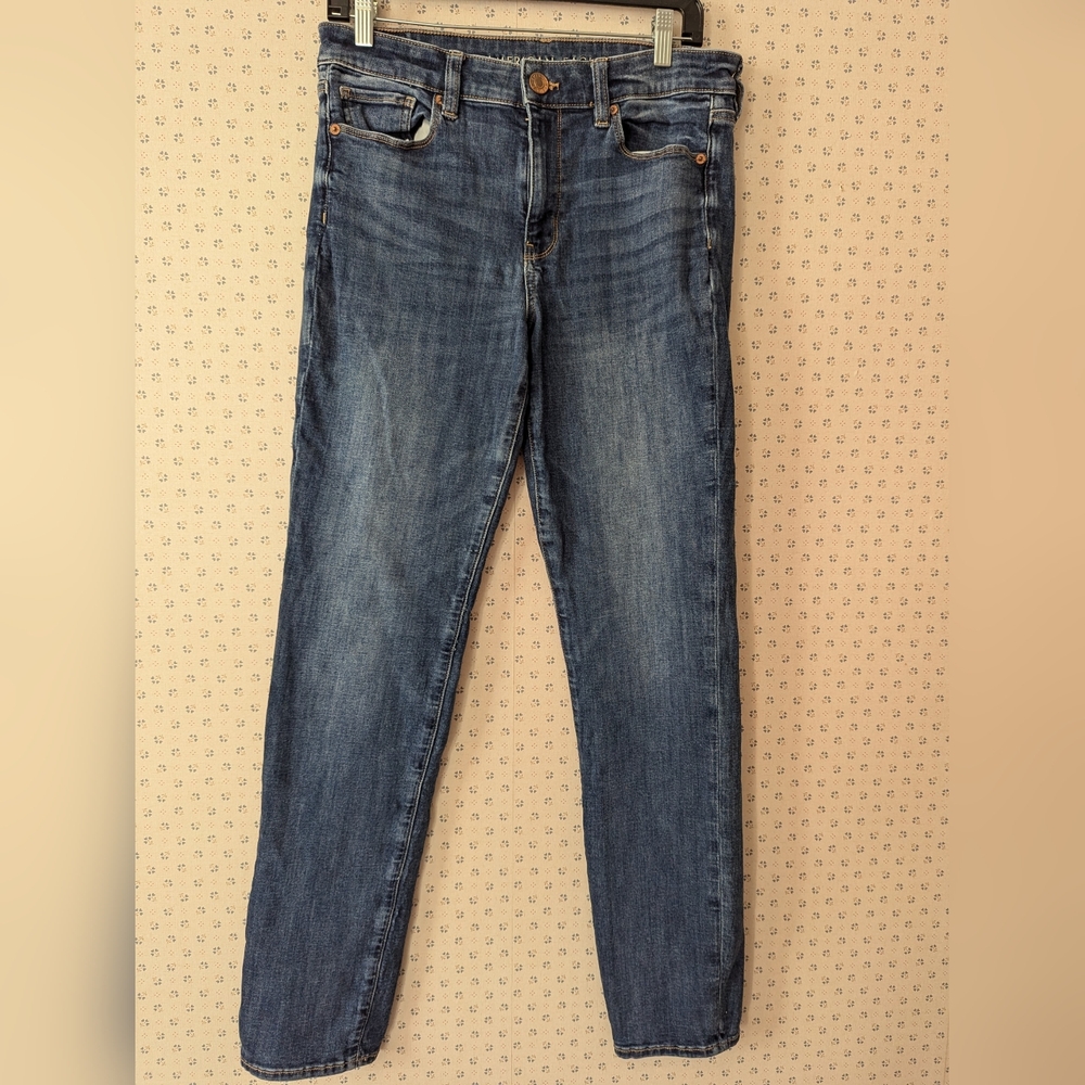 American Eagle Jeans Next Level Stretch 10 Extra Long Straight Leg